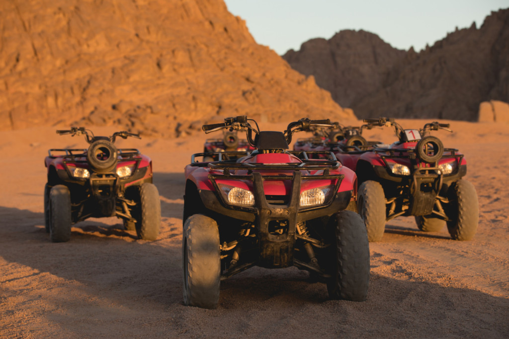 Multiple ATV in the desert